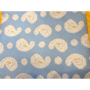 1970s VINTAGE CARDINI ~ MENS DRESS SHIRT SUIT TIE ~ BLUE w/ WHITE PAISLEY ~ 55"